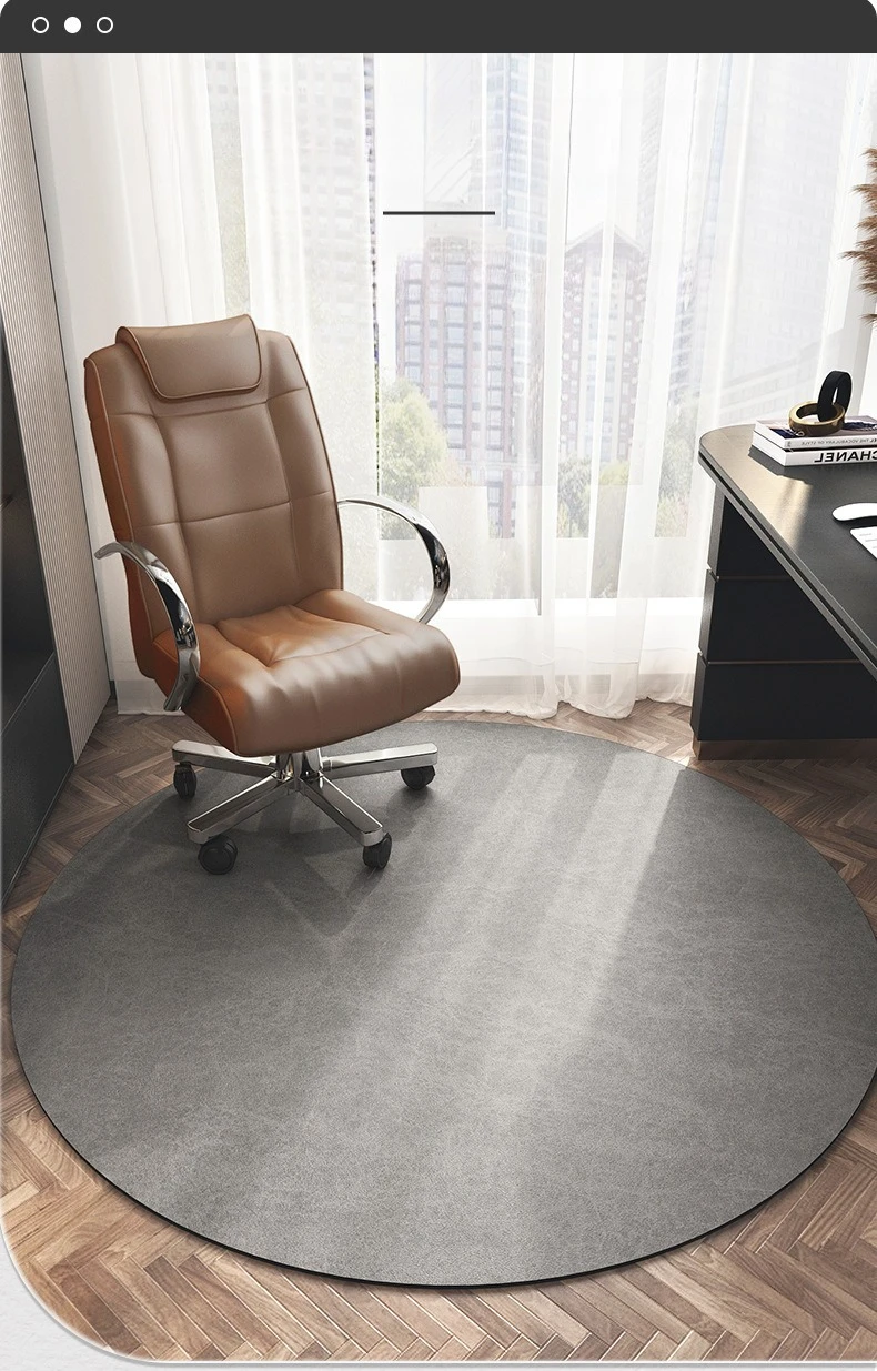 Alfombrilla redonda para silla de oficina con efecto protector