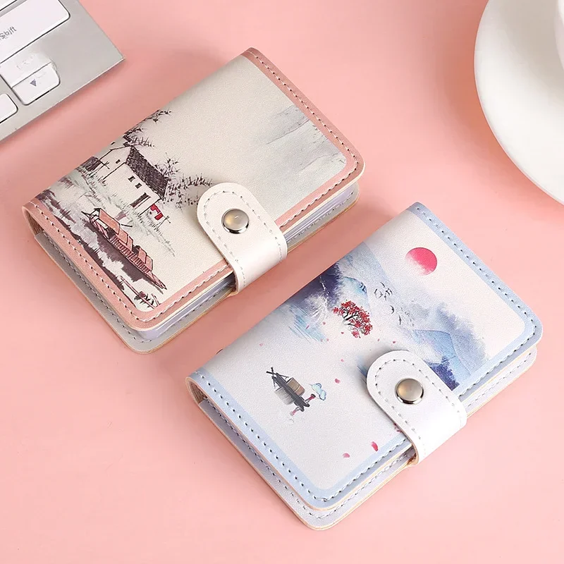 Bolso porta tarjetas floral retro para mujer con múltiples ranuras - imagen 4