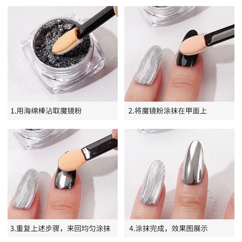 Brocha de esponja doble multifuncional para manicura y sombras - imagen 3