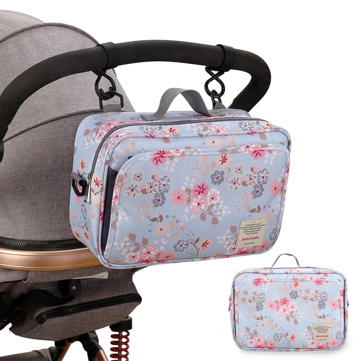 Bolsa de pañales impermeable húmeda y seca para cochecito y bebé - imagen 2