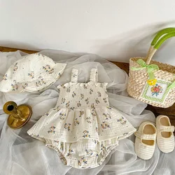 Body floral con falda para bebé niña – Algodón suave y cómodo