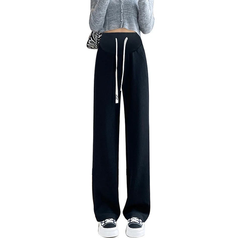 Pantalones de maternidad de pierna ancha en chenilla para otoño - imagen 2