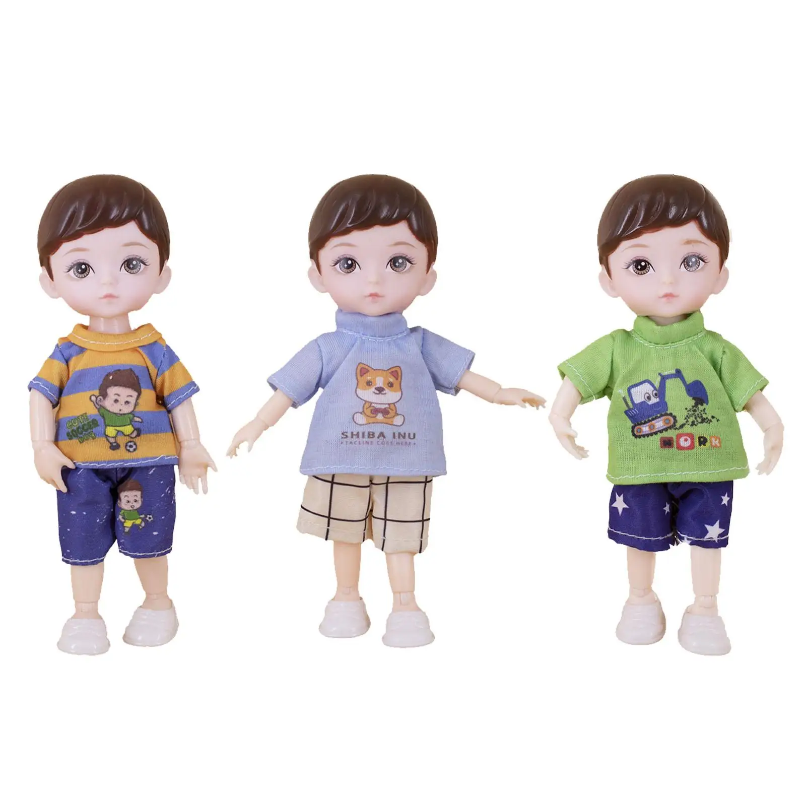 Muñeca articulada de niño con pelo corto y ojos marrones - imagen 2