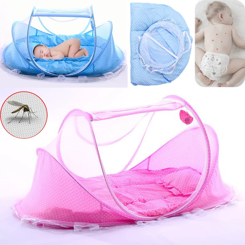 Mosquitera plegable abierta y lista para usar