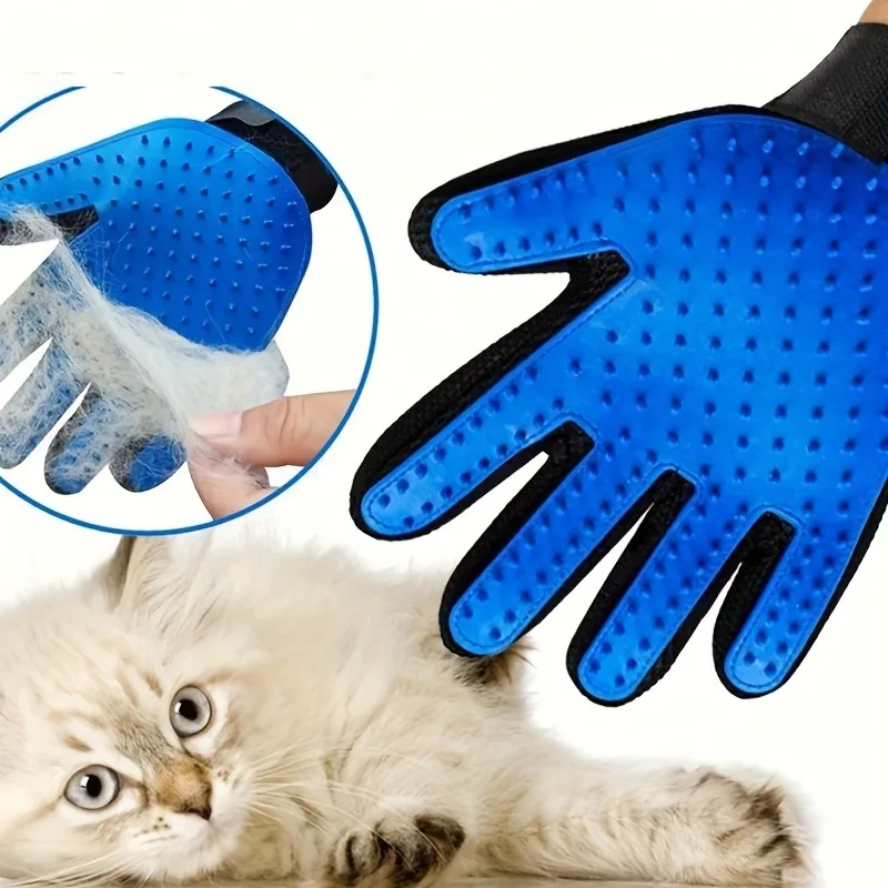 Guantes de silicona para eliminar pelo y masajear mascotas - imagen 2