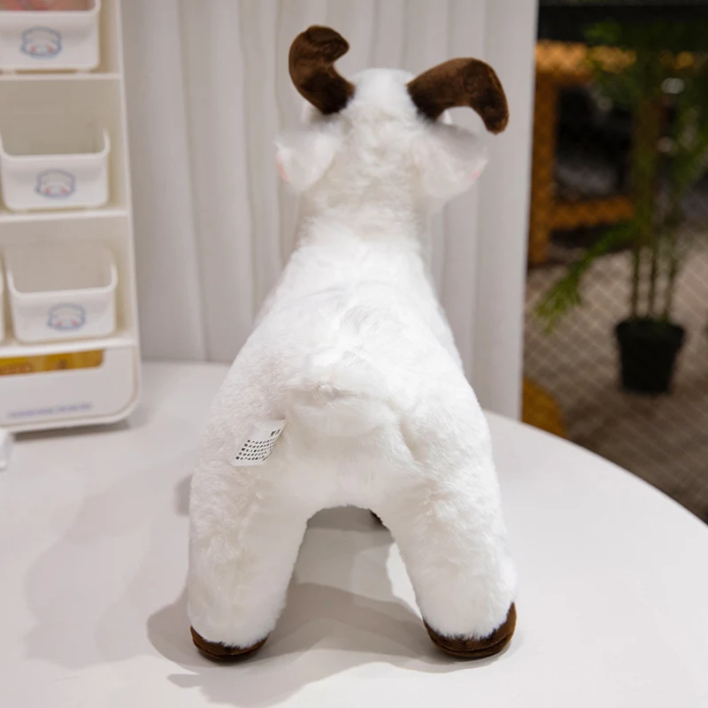 Peluche oveja animal realista blanco, tacto suave para regalar - imagen 5