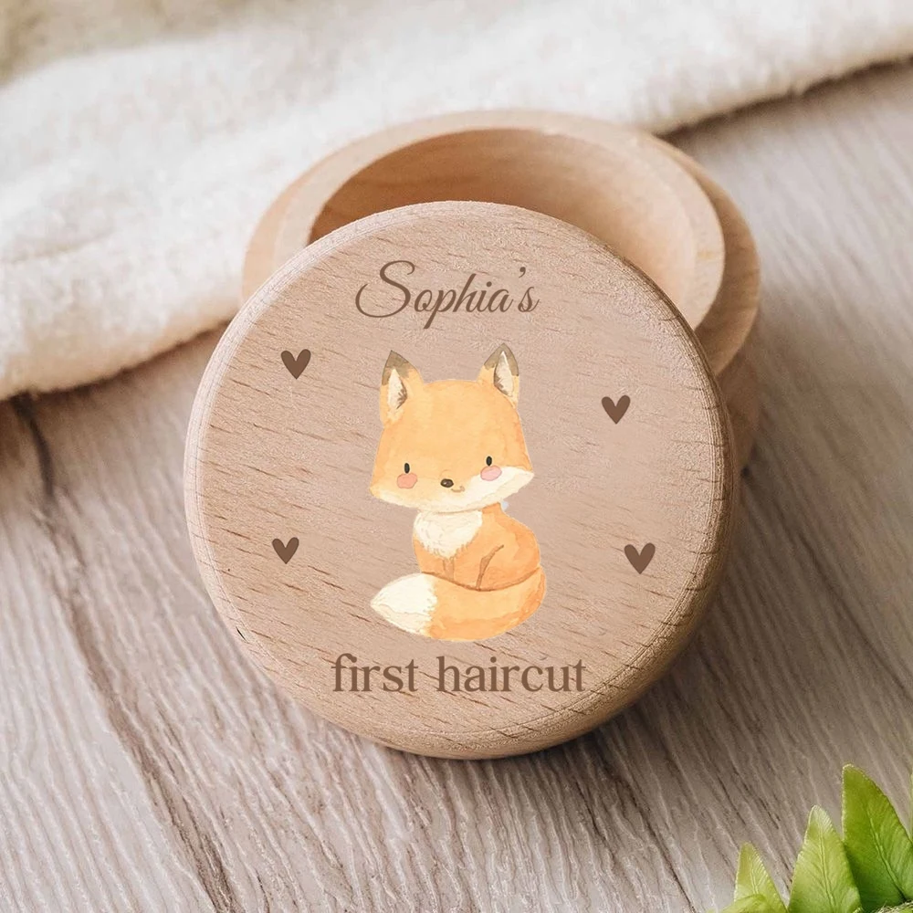 Caja de recuerdo del cordón umbilical personalizada con nombre