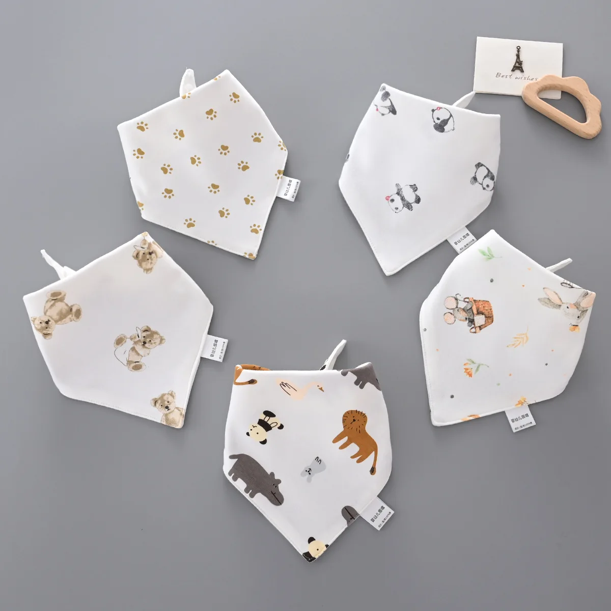 Baberos bandana de algodón para bebé recién nacido - imagen 2