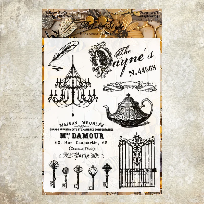 Sello de silicona con partitura musical vintage para manualidades - imagen 2
