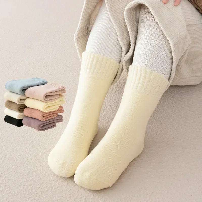 Calcetines cálidos de lana gruesa tipo cachemira para niños y niñas - imagen 2