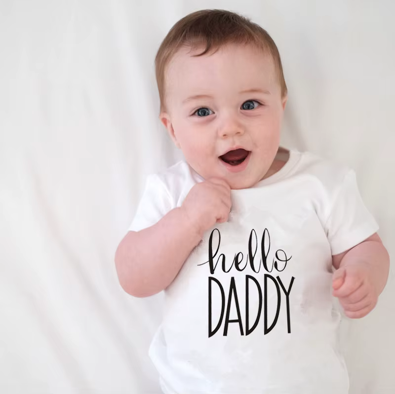 Hello Daddy Peleles de algodón puro para recién nacido - cómodo - imagen 3