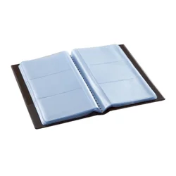Portatarjetas de piel – Organizador tipo libro de gran capacidad