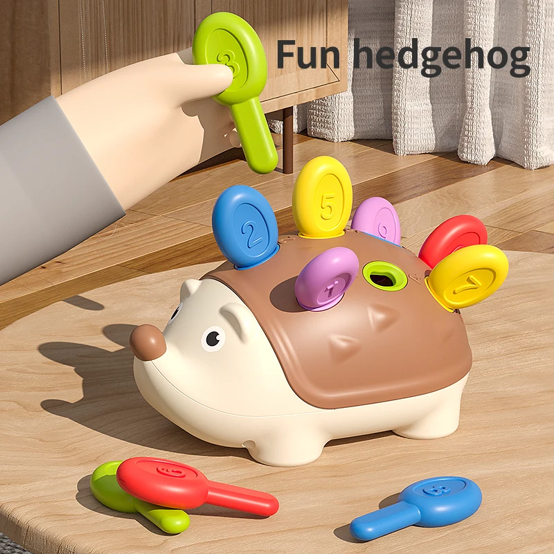 Juguetes sensoriales Montessori de erizo para motricidad fina - imagen 3