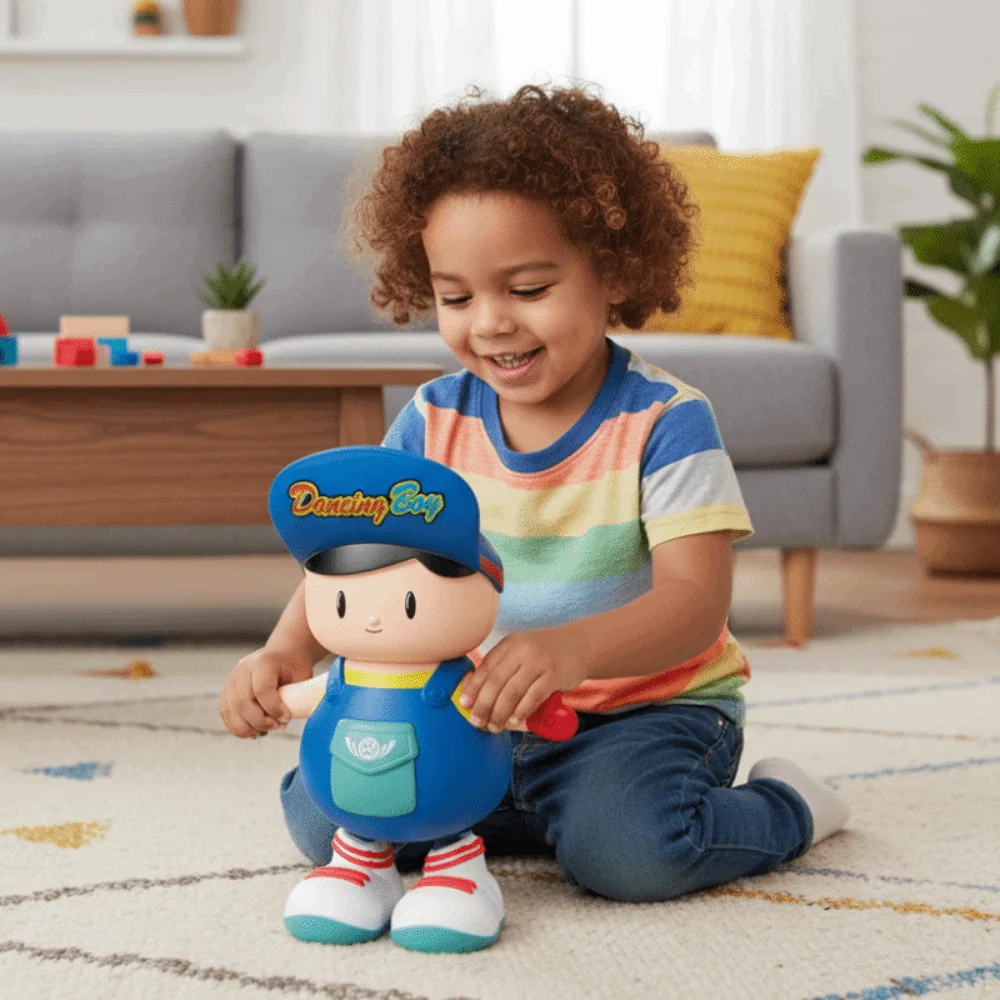 Figura bailarín LED infantil con música y luces para niños