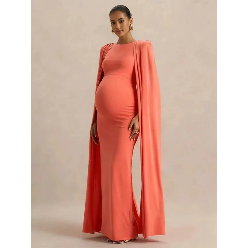 Vestido de embarazo con capa para sesión fotográfica multicolor - imagen 5