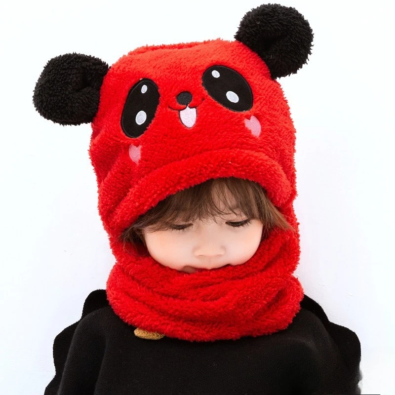 Gorro de panda cálido y suave para niños con protección orejas - imagen 3