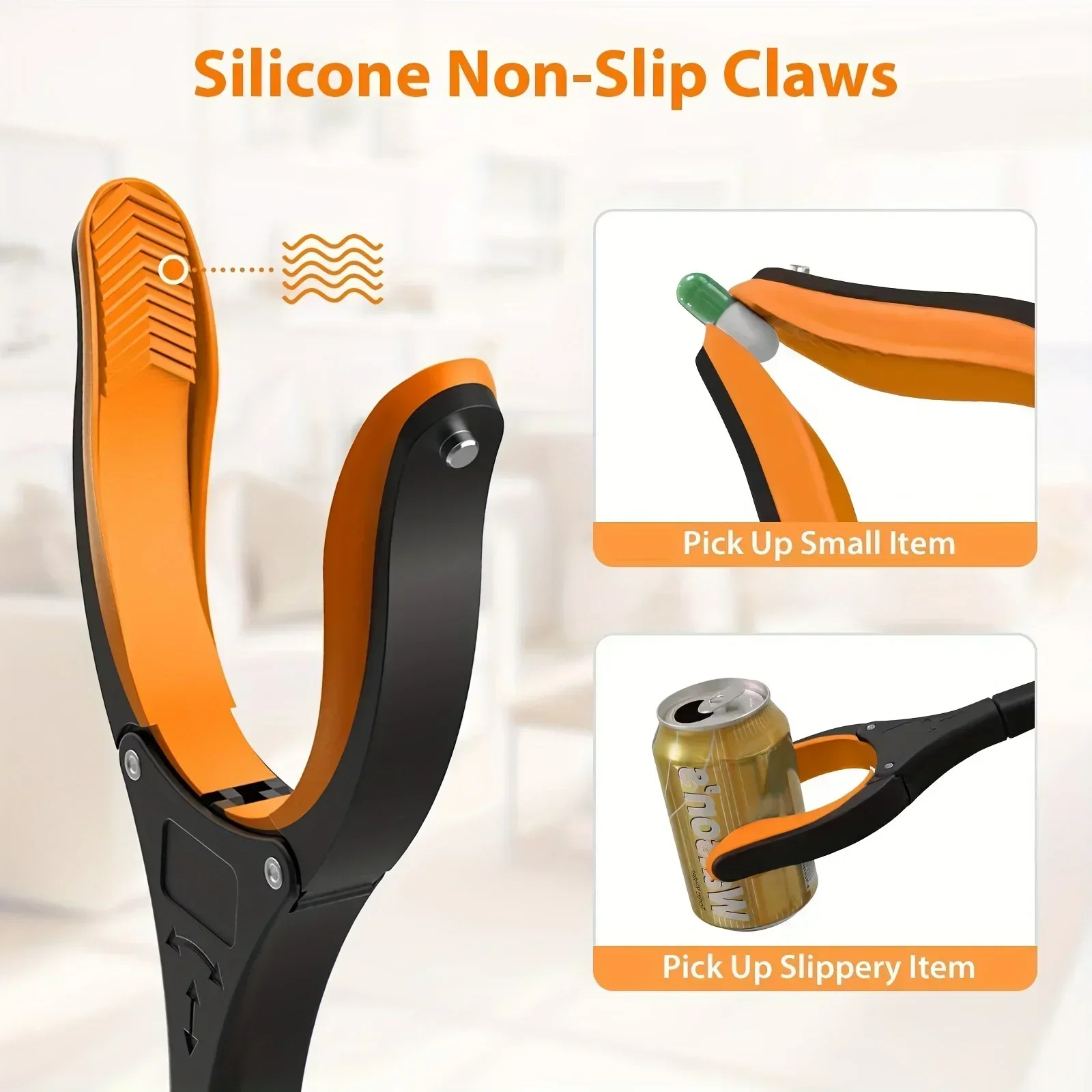 Pinza recogedora giratoria de basura – 32 pulgadas ergonómica para mayores - imagen 4