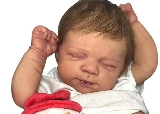 NPK Muñeca reborn de vinilo con tacto suave efecto 3D