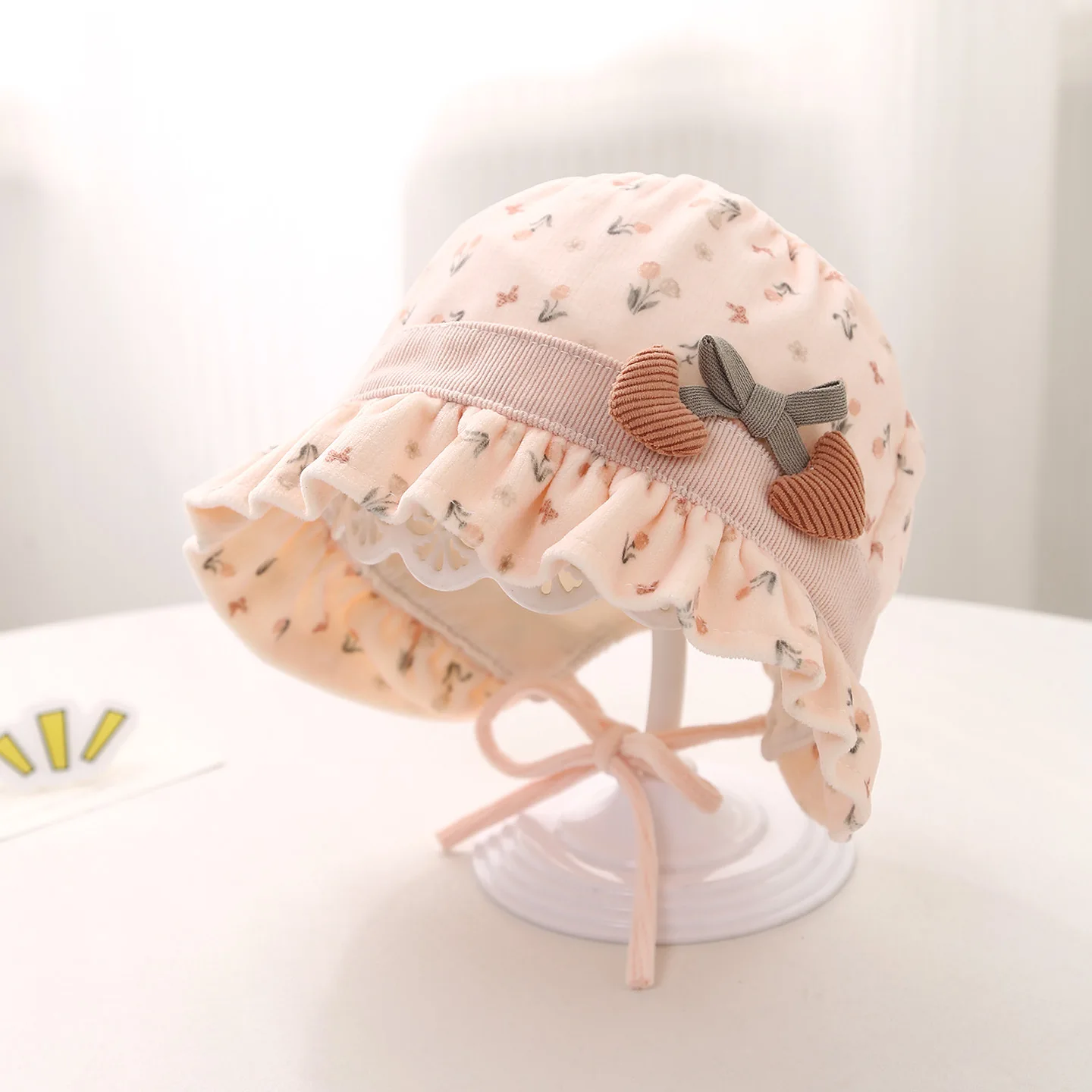Sombrero de sol tipo pescador para niña bebé con visera tulipán - imagen 5