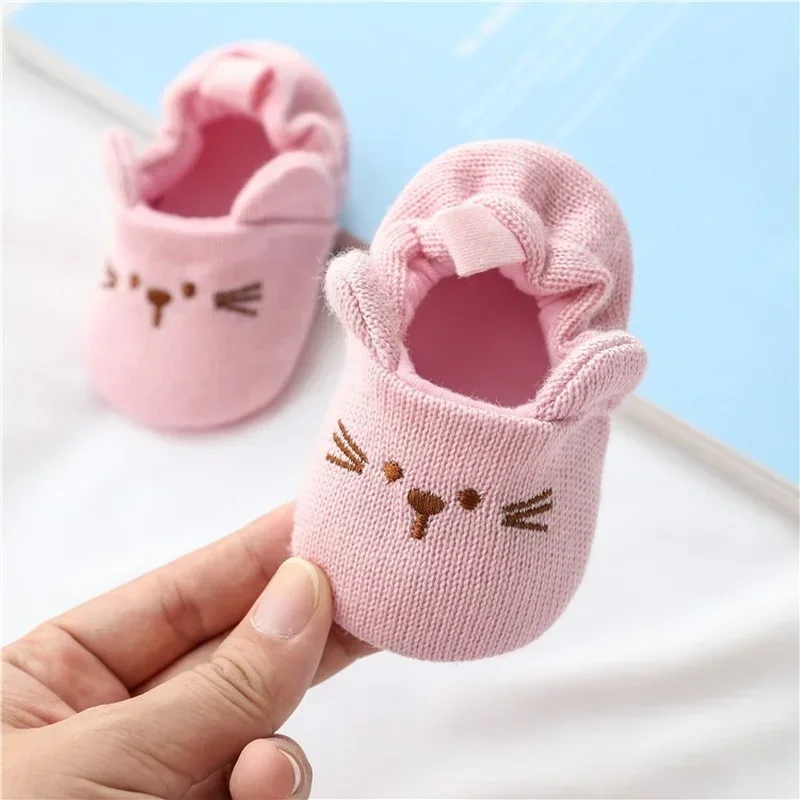 Zapatos de cuna antideslizantes planos con orejas de animal - imagen 5