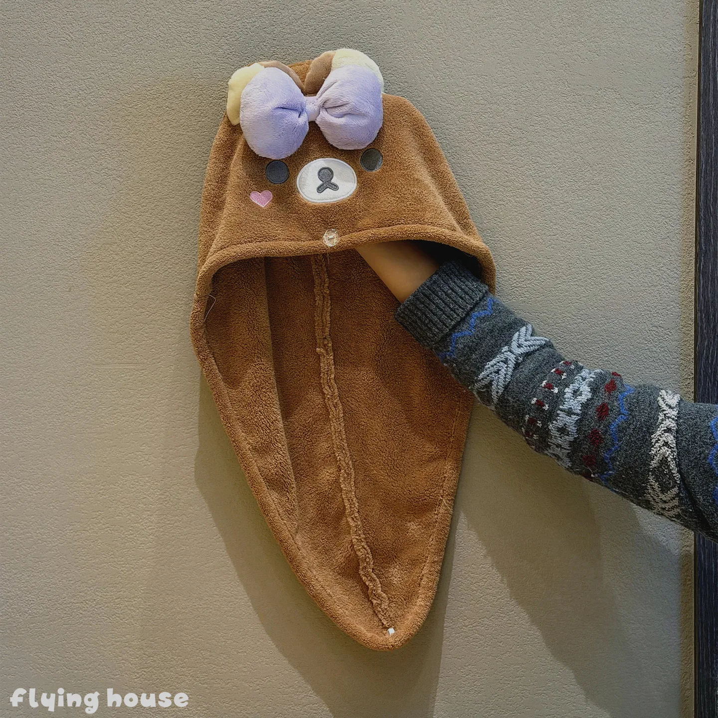 Turbante de microfibra secado rápido absorbente Rilakkuma para niñas - imagen 4
