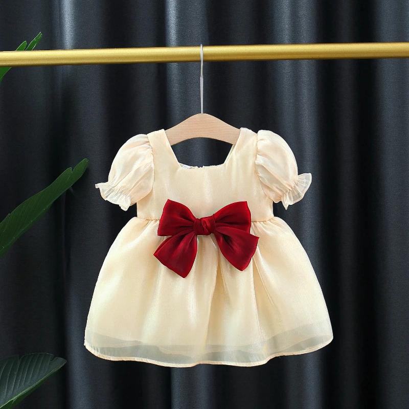Vestido de verano para niña con lazo estilo princesa - imagen 2