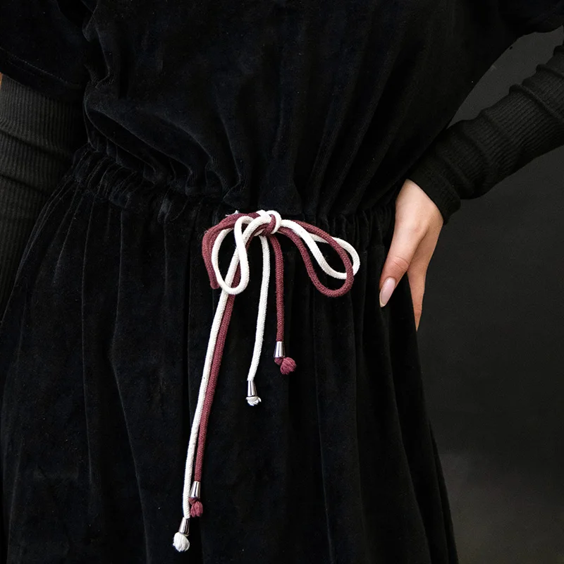 Shabbos vestido terciopelo negro con lazo, manga corta de invierno - imagen 4