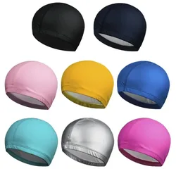 Gorro de natación impermeable de tela PU protege orejas largas