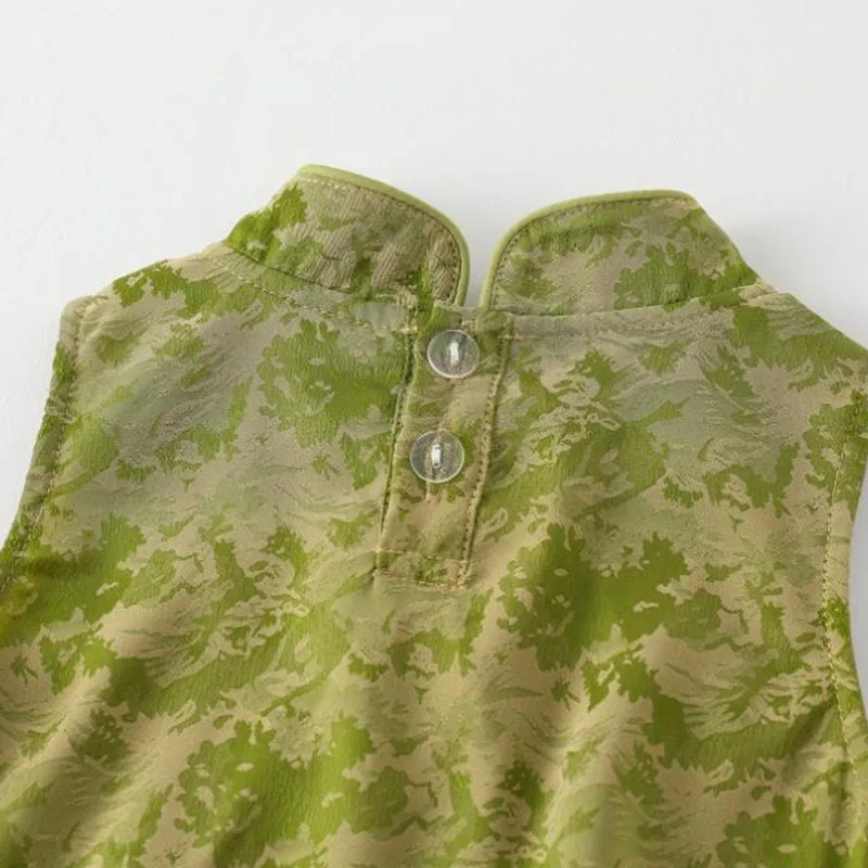 Body de verano para niña con estampado cheongsam sin mangas - imagen 4