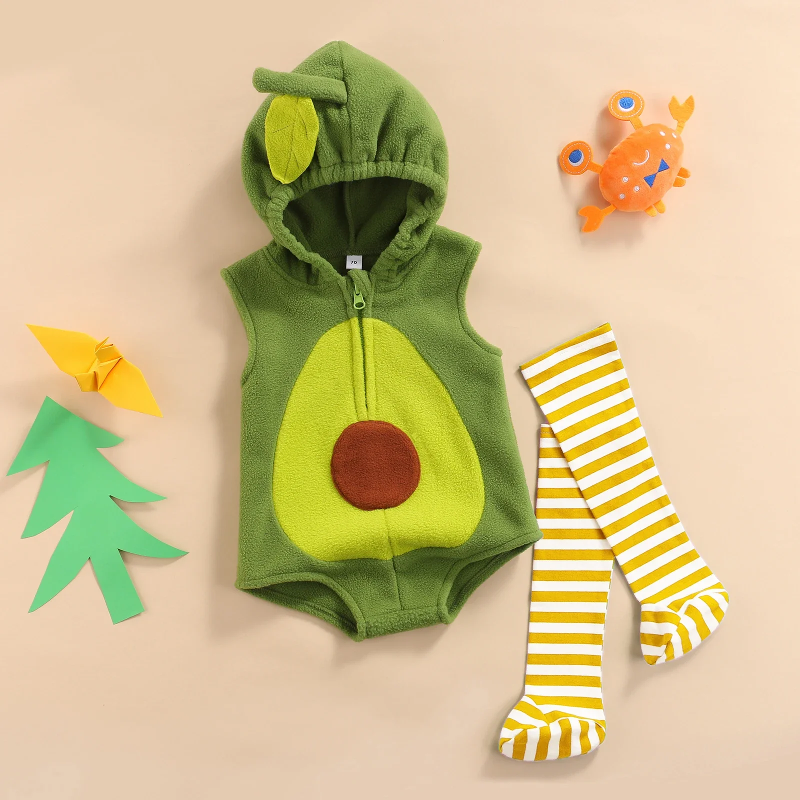 VISgogo mameluco Halloween niños – Sin mangas con capucha - imagen 2