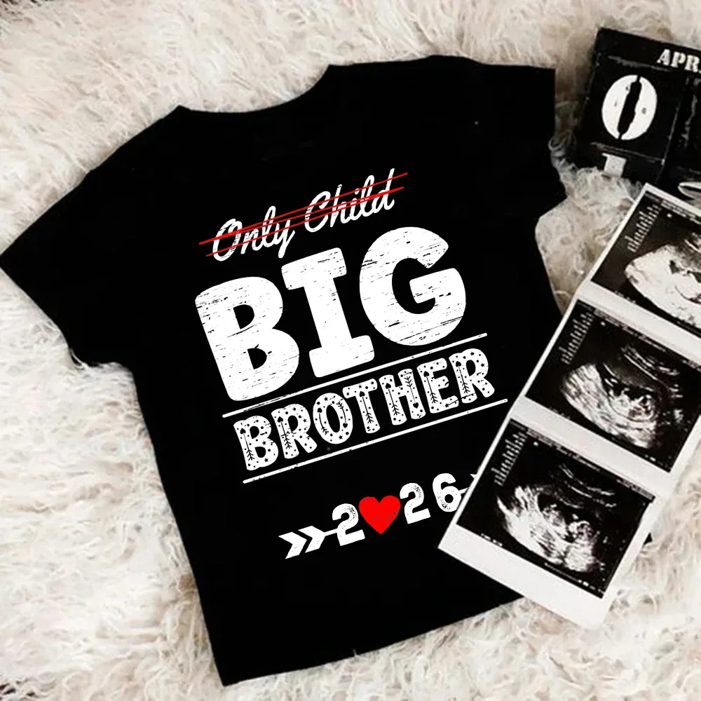 Camiseta hermano mayor niño manga corta estampada para embarazo - imagen 4