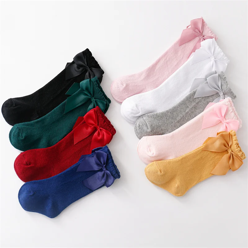 Calcetines de algodón con lazos hasta la rodilla para niñas Princesa - imagen 2