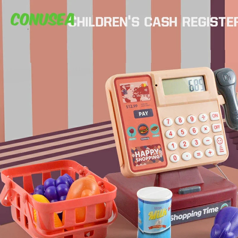 Caja registradora de juguete con calculadora para niños y niñas - imagen 4