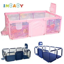 IMBABY Parque infantil para bebés con piscina de pelotas y valla