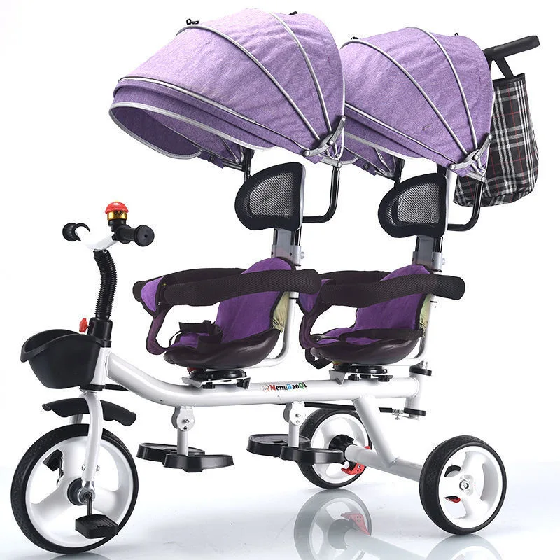Cochecito doble compacto de paseo con asientos gemelos plegable - imagen 2