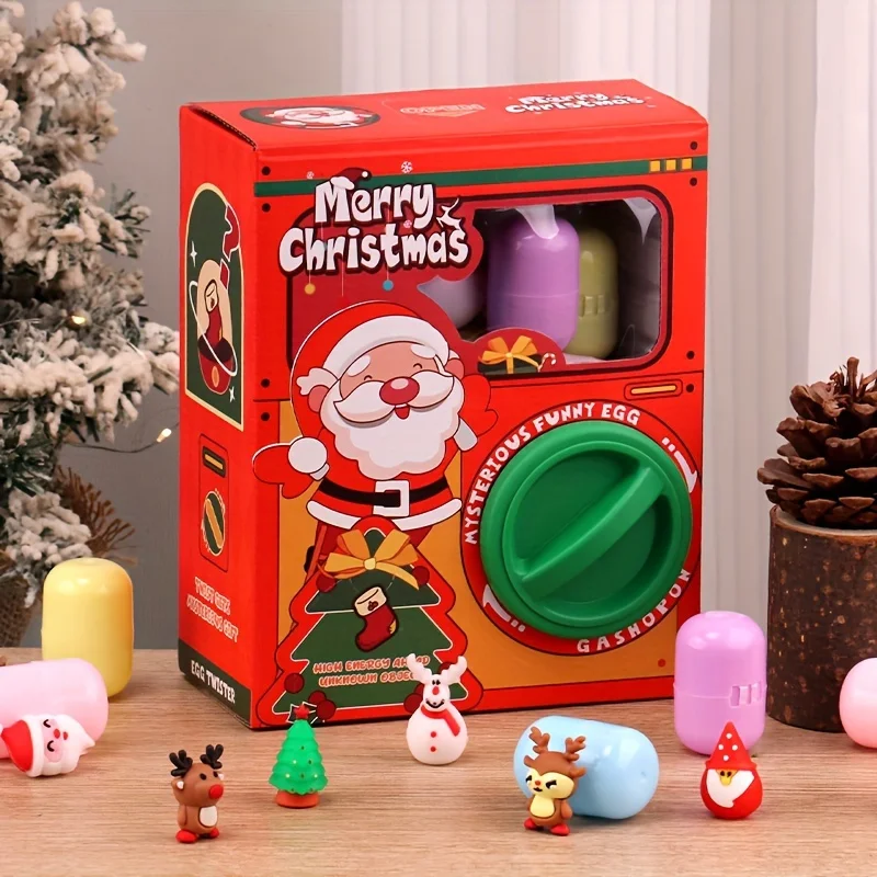 Huevo giratorio de madera con reno – Juguete navideño para niños - imagen 5