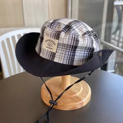 Sombrero de sol infantil cuadros con secado rápido para exteriores