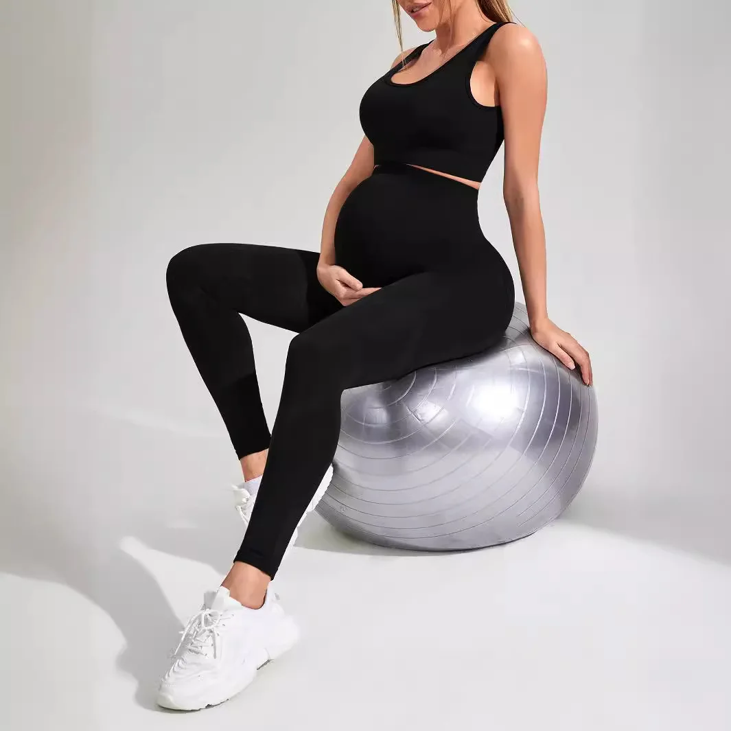 Conjunto de yoga premamá sin costuras para fitness - imagen 3