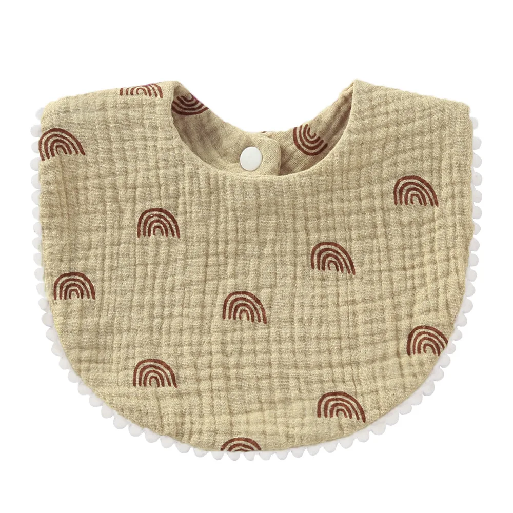 Babero de algodón grueso para bebé - Absorbente con encaje - imagen 3
