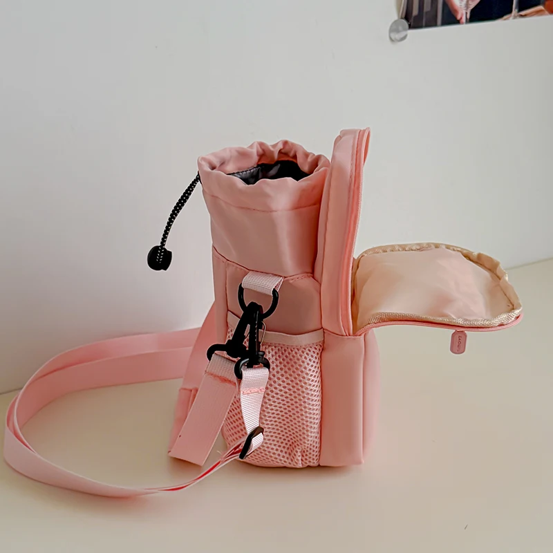 Bolsa bandolera infantil para paseos con bolsillo para botella - imagen 2