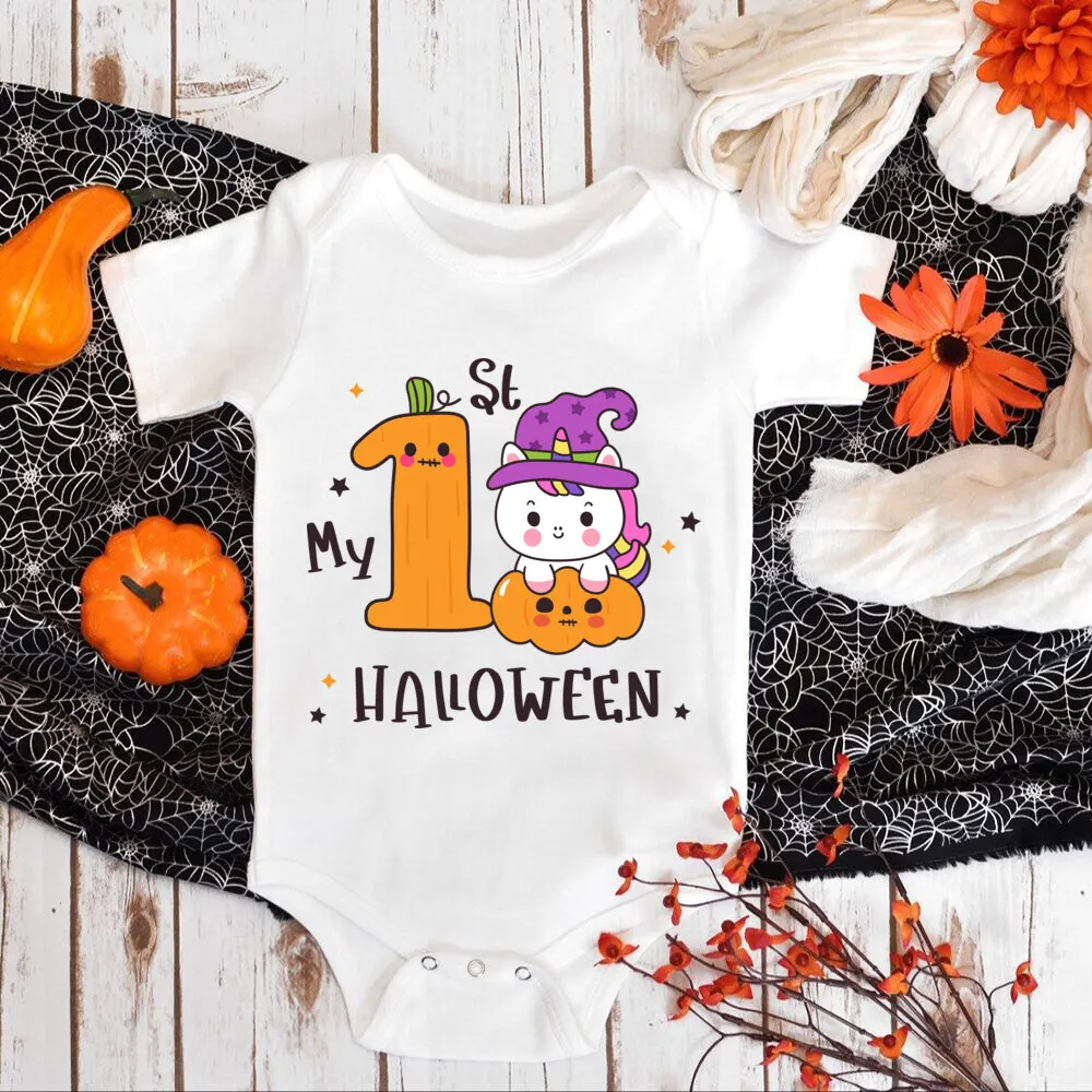 Mameluco de bebé Halloween con estampado de unicornio - imagen 2