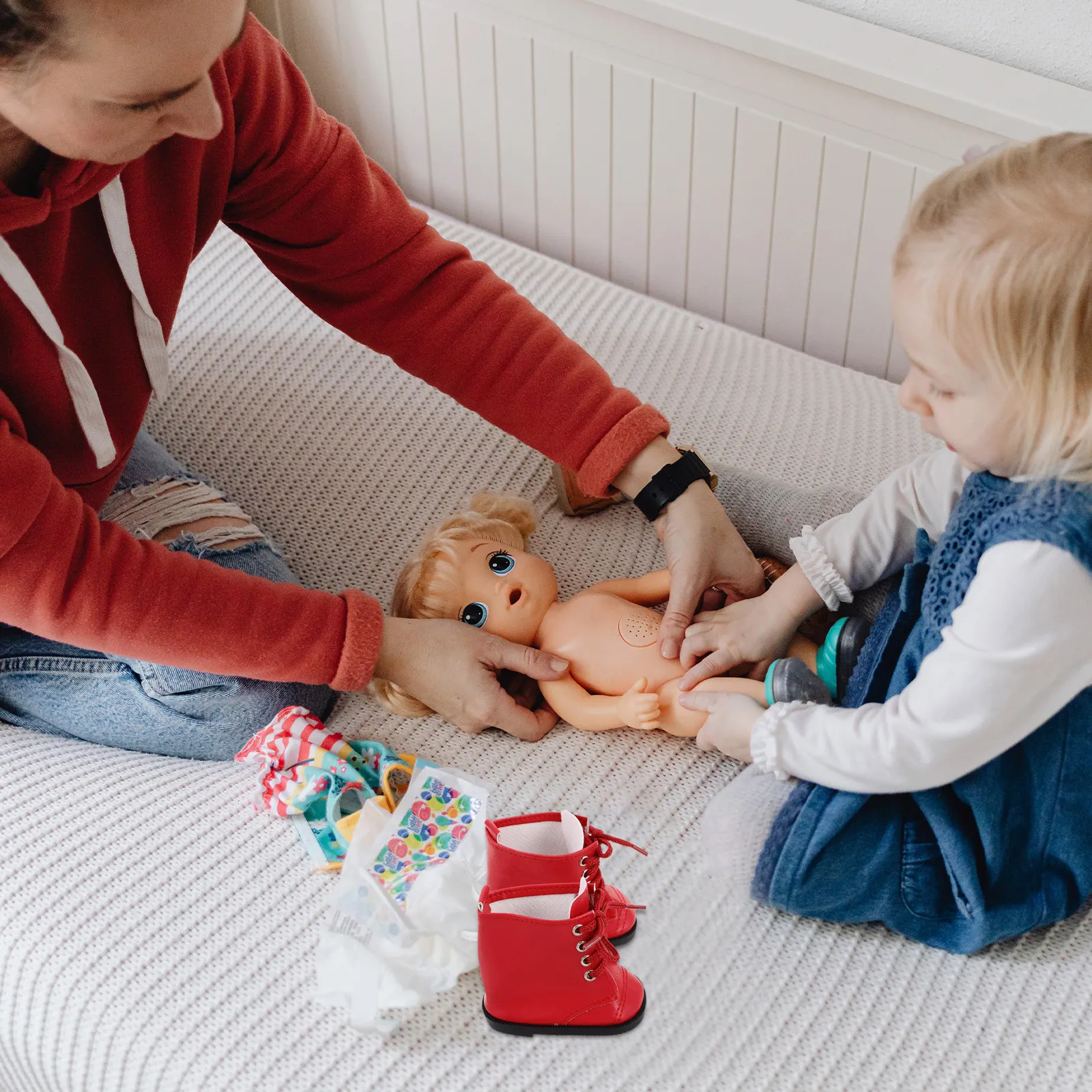 Botas para niña PU en miniatura, zapatos de disfraz - imagen 2