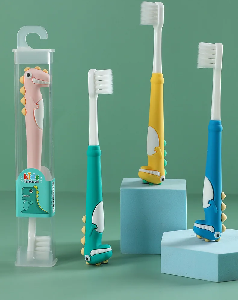 Cepillo dental infantil de dinosaurio Kawaii