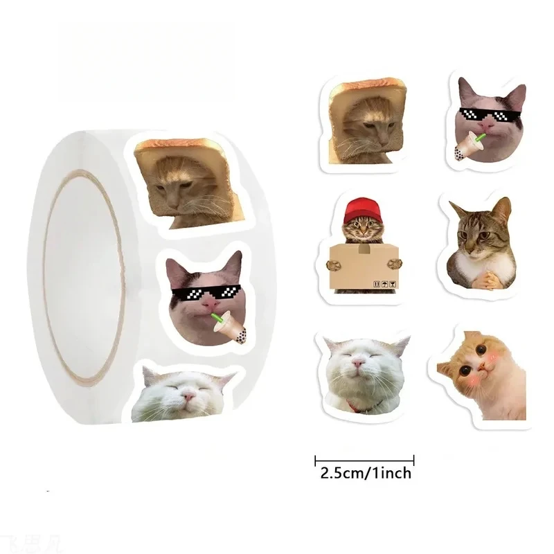 Pegatinas impermeables de gatos divertidos para móvil y portátil - imagen 2