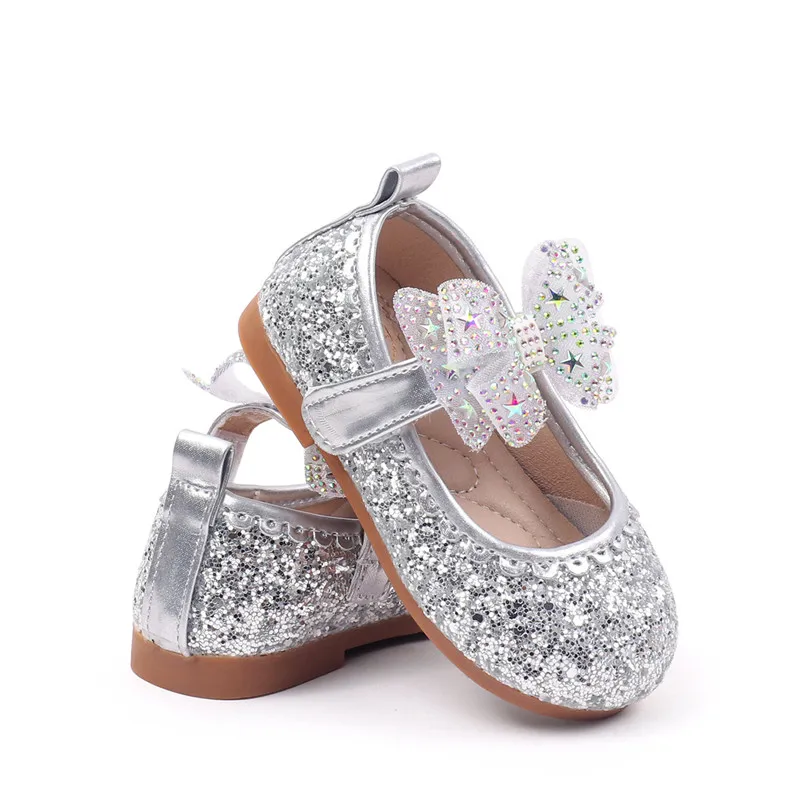 Zapatos de princesa en piel con lazo para bebé primavera otoño - imagen 3