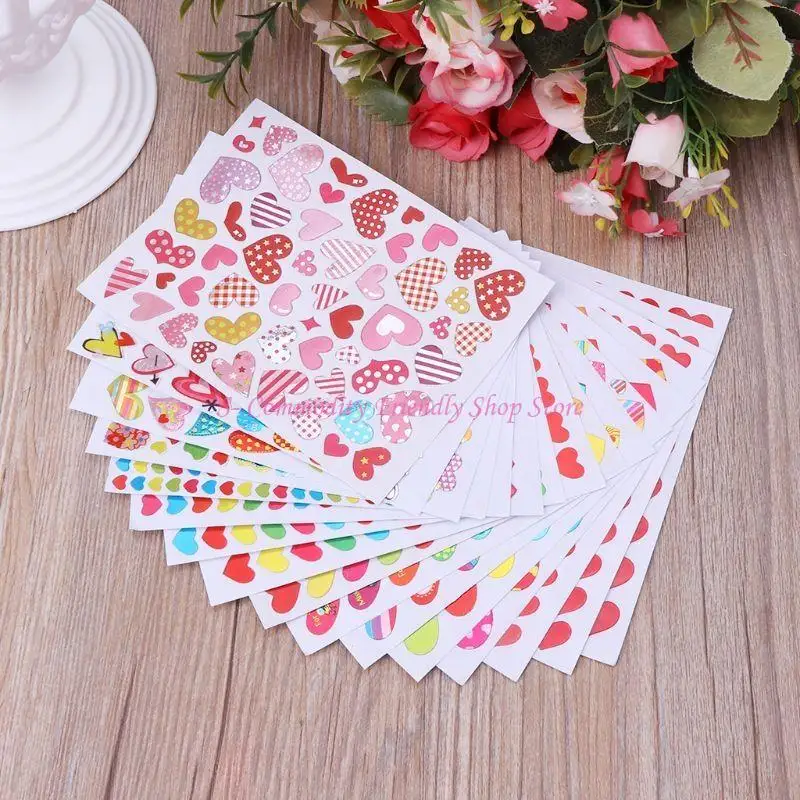 Pegatinas infantiles de corazones para recompensas, fáciles de quitar - imagen 5