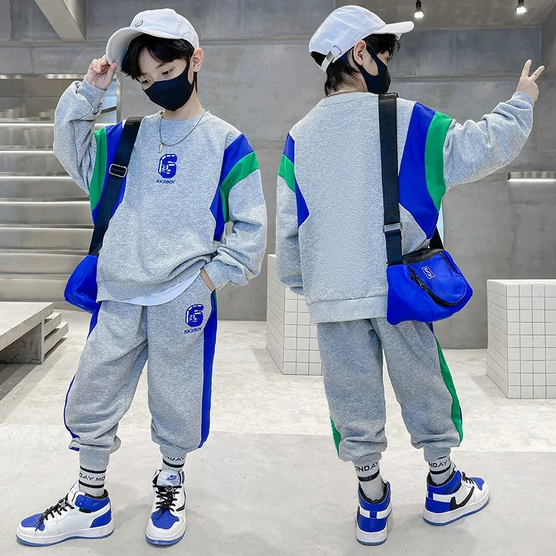 Conjunto de sudadera infantil holgado con letras otoñales - imagen 3