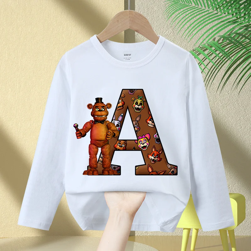 Fnafs camiseta manga larga de Five Nights at Freddys cuello redondo