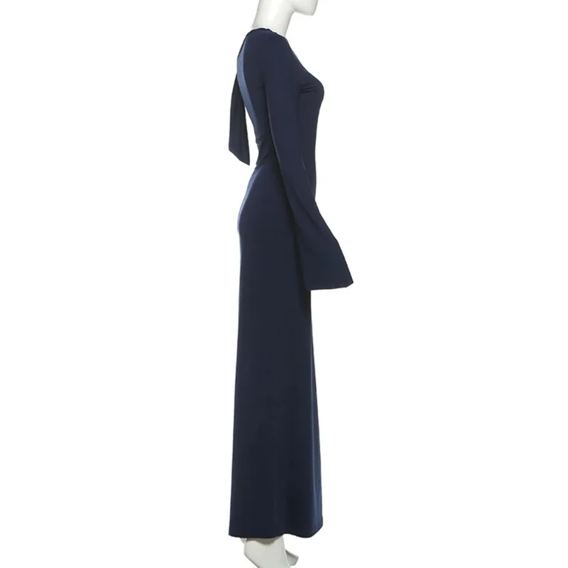 Vestido premamá para sesión de fotos – Hombro descubierto y lazo - imagen 4