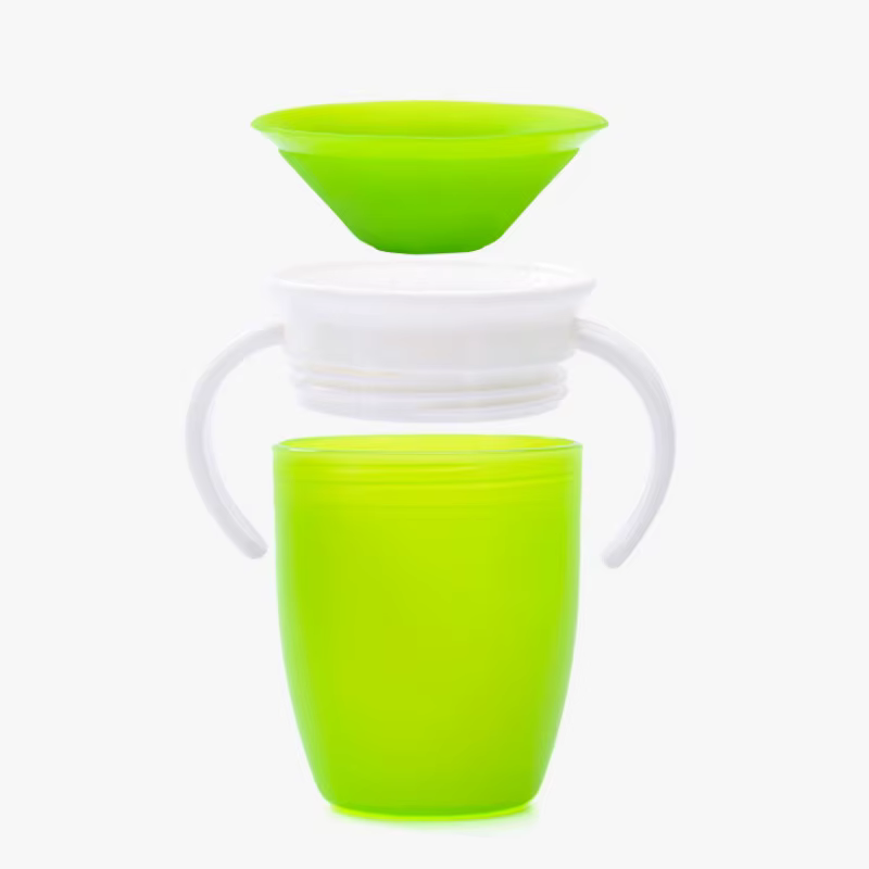 Taza aprendizaje anti derrames 360° con doble mango y rotación para bebé - imagen 5
